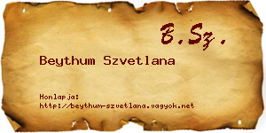 Beythum Szvetlana névjegykártya